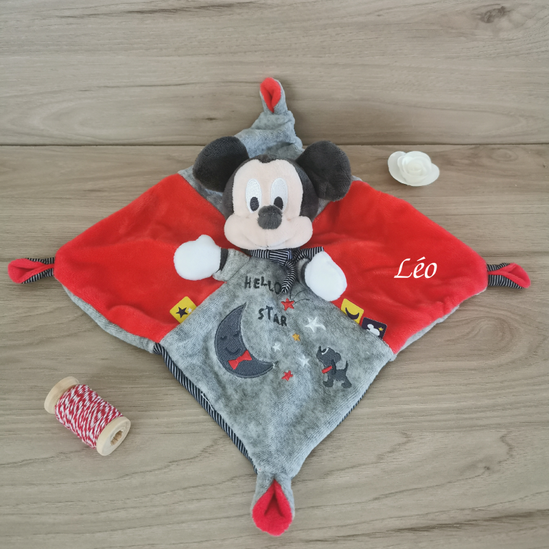  mickey souris plat stary night rouge gris 25 cm 